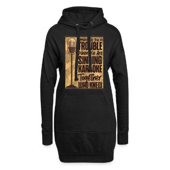Karaoke Singer Retro Vintage - Hoodie-Kleid - Schwarz - Vorne