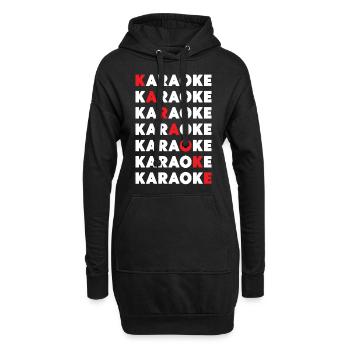 Karaoke Singer Karaoke - Hoodie-Kleid - Schwarz - Vorne