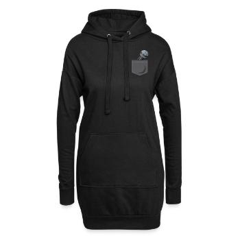 Karaoke Singer Microphone Vocalist - Hoodie-Kleid - Schwarz - Vorne