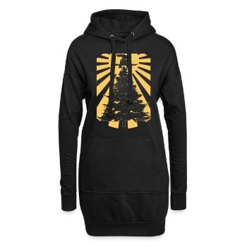 Sports d’hiver Snowboard Mountain Snowboarder - Sweat-shirt à capuche long Femme - noir - Devant