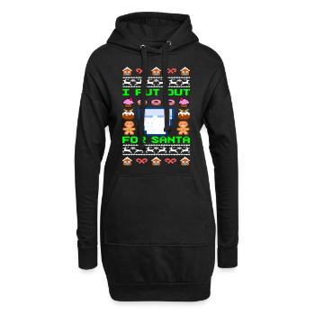 Je sors pour le Noël moche - Sweat-shirt à capuche long Femme - noir - Devant