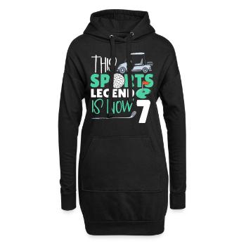 Cette légende du sport a maintenant 7 ans, jeu de golf 7. - Sweat-shirt à capuche long Femme - noir - Devant