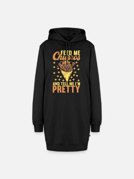 Churros - Hoodie-Kleid - Schwarz