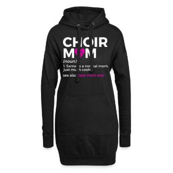 Musiciens de chorale - Sweat-shirt à capuche long Femme - noir - Devant