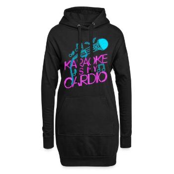 Karaoke Singer 80s Retro Karaoke - Hoodie-Kleid - Schwarz - Vorne