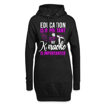 Karaoke Singer Education Is - Hoodie-Kleid - Schwarz - Vorne