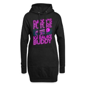 Karaoke Singer 80s Retro Daddy's - Hoodie-Kleid - Schwarz - Vorne