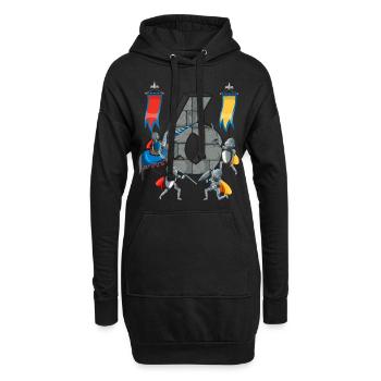 Chevaliers médiévaux Histoire médiévale - Sweat-shirt à capuche long Femme - noir - Devant