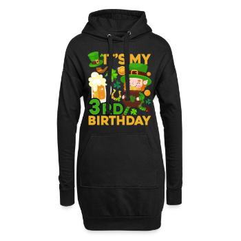 C’est mon 3ème anniversaire Vacances des enfants St. - Sweat-shirt à capuche long Femme - noir - Devant