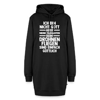 Drohne Pilot Drohnen - Hoodie-Kleid - Schwarz - Vorne