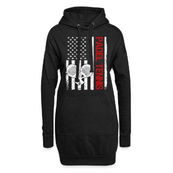 Padel Tennis - Hoodie-Kleid - Schwarz - Vorne