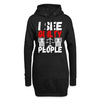 Jura Student Richter Staatsanwalt - Hoodie-Kleid - Schwarz - Vorne