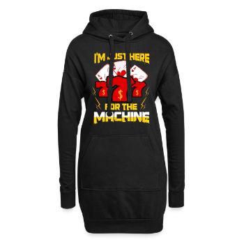Kasino Glücksspiel Spielautomat Kartenspiel - Hoodie-Kleid - Schwarz - Vorne