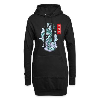 Japanischer Eisdrache Elementarer Mythos - Hoodie-Kleid - Schwarz - Vorne