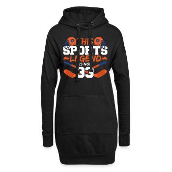 Diese Sportlegende Ist Jetzt 33, Hockeyspiel 33. - Hoodie-Kleid - Schwarz - Vorne