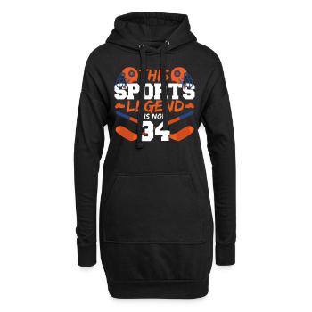 This sports legend is now 34, ice hockey game - Hoodie Dress - black - Front