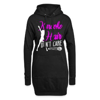 Karaoke Singer Karaoke Hair Don't - Hoodie-Kleid - Schwarz - Vorne