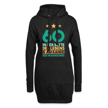 Sechszig Sechszehnter 60 Jahre Geburtstag - Hoodie-Kleid - Schwarz - Vorne