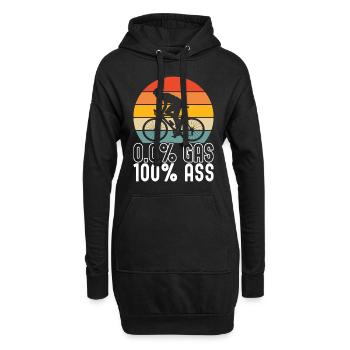 Fahrrad Fahrradfahrer - Hoodie-Kleid - Schwarz - Vorne