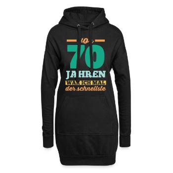 Siebzig 70 Jahre Siebzigster Geburtstag - Hoodie-Kleid - Schwarz - Vorne