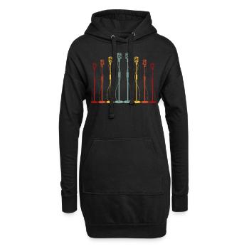 Karaoke Singer Microphone Vocalist - Hoodie-Kleid - Schwarz - Vorne