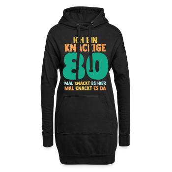Achtzig 80 Jahre Achtzigster Geburtstag - Hoodie-Kleid - Schwarz - Vorne