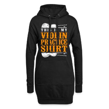 Violon violoniste vintage c’est - Sweat-shirt à capuche long Femme - noir - Devant