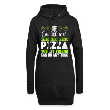 Low Carb Diet If Cauliflower Can Healthy Lifestyle - Hoodie-Kleid - Schwarz - Vorne