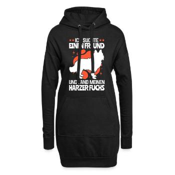 Fand meinen Harzer Fuchs Hütehund - Hoodie-Kleid - Schwarz - Vorne