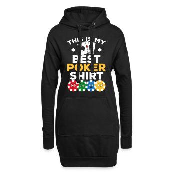 Poker Player - This Is My Best Poker Shirt Poker - Hoodie-Kleid - Schwarz - Vorne
