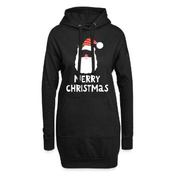 Joyeux Noël Drôle de Chemise de Noël - Sweat-shirt à capuche long Femme - noir - Devant