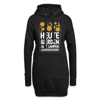 HEUTE WERDEN ALLE LAMPEN AUSGESCHOSSEN Bier - Hoodie-Kleid - Schwarz - Vorne
