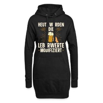HEUTE WERDEN ALLE LAMPEN AUSGESCHOSSEN Bier - Hoodie-Kleid - Schwarz - Vorne