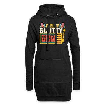 Kasino Glücksspiel Spielautomat Kartenspiel - Hoodie-Kleid - Schwarz - Vorne