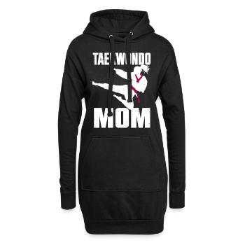 Cool Taekwondo Mama für Frauen Mädchen Karate Judo Mar - Hoodie-Kleid - Schwarz - Vorne