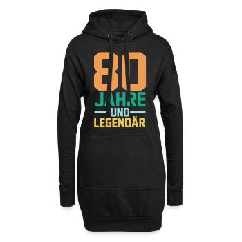 Achtzig 80 Jahre Achtzigster Geburtstag - Hoodie-Kleid - Schwarz - Vorne
