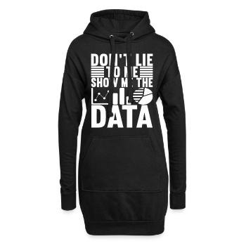 Analyste de données Data Scientist - Sweat-shirt à capuche long Femme - noir - Devant