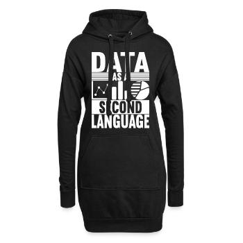 Data Scientist Data Analyst - Hoodie-Kleid - Schwarz - Vorne