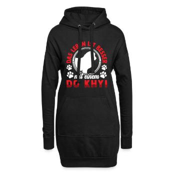 Leben mit Do Khyi Tibetmastiff Tibetdogge - Hoodie-Kleid - Schwarz - Vorne