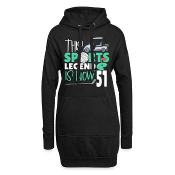 Cette légende du sport a maintenant 51 ans, jeu de golf 51. - Sweat-shirt à capuche long Femme - noir - Devant