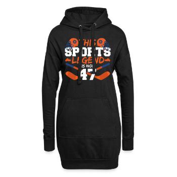 Diese Sport-legende Ist Jetzt 47, Hockey-spiel - Hoodie-Kleid - Schwarz - Vorne
