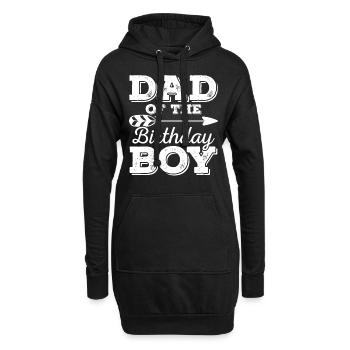 Dad Of The Birthday Boy - Hoodie-Kleid - Schwarz - Vorne