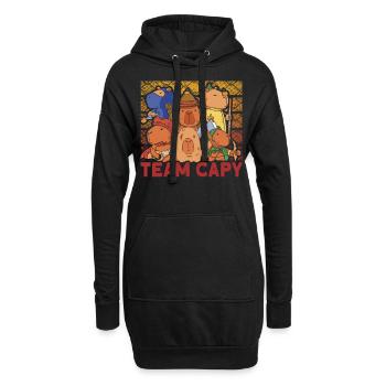 eam Capy - Hoodie Dress - black - Front