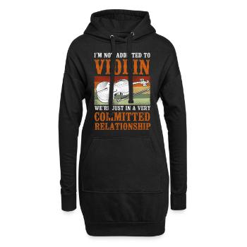 Violin Violinist Vintage Retro I'm - Hoodie-Kleid - Schwarz - Vorne