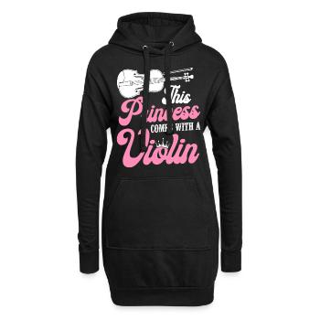 Violoniste Violoniste Fille This - Sweat-shirt à capuche long Femme - noir - Devant