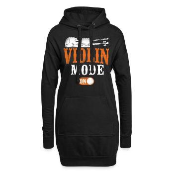Violin Violinist Vintage Violin - Hoodie-Kleid - Schwarz - Vorne