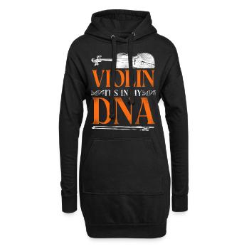 Violin Violinist Vintage Violin - Hoodie-Kleid - Schwarz - Vorne