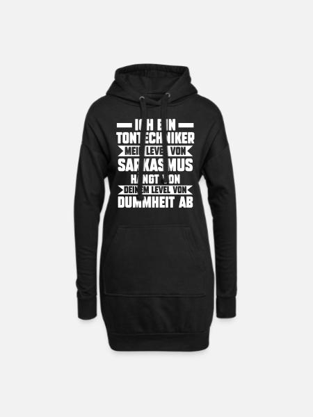 Toningenieur Tontechnik Tontechniker - Hoodie-Kleid - Schwarz