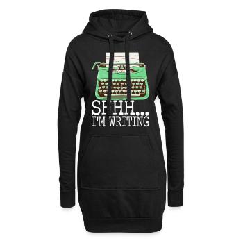 Autor Schreiber - Hoodie-Kleid - Schwarz - Vorne