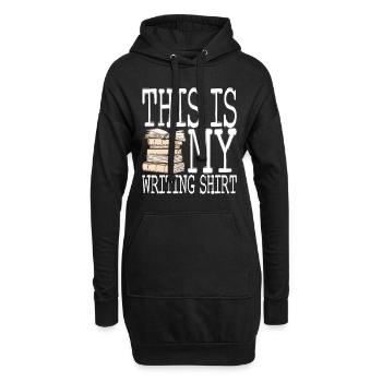 Autor Schreiber - Hoodie-Kleid - Schwarz - Vorne